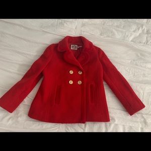 Juicy Couture Red Wool Coat